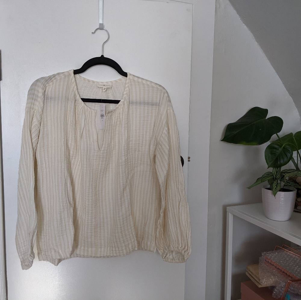 Lou & Grey Striped Triple Cloth Poet Blouse